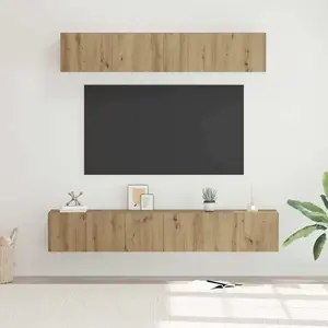 vidaXL Ensemble meuble TV 5 pcs Chêne artisanal Bois d'ingénierie pas cher