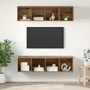 vidaXL Ensemble de meubles TV 3 pcs Bois ancien Bois d'ingénierie pas cher