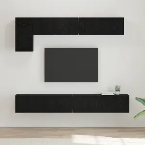 Comparateur de prix : vidaXL Ensemble meuble TV 5 pcs Chêne noir Bois d'ingénierie