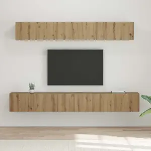 vidaXL Ensemble meuble TV 5 pcs Chêne artisanal Bois d'ingénierie pas cher