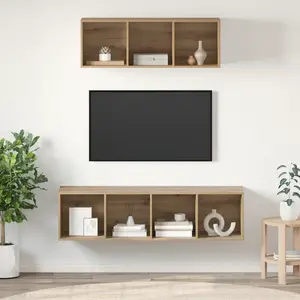 vidaXL Ensemble de meubles TV 2 pcs chêne artisanal 37 x 37 x 142.5 cm pas cher