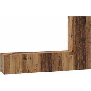 vidaXL Vidaxl Ensemble Meuble Tv 3 Pcs Bois Ancien 150.5 X 30 X 90 Cm