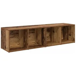 vidaXL Ensemble meuble TV 2 pcs Bois Ancien 37 x 35 x 107 cm pas cher
