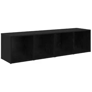 vidaXL Ensemble meuble TV 2 pcs Chêne noir 37 x 35 x 107 cm pas cher