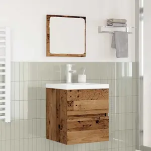 vidaXL Ensemble de mobilier de salle de bain avec tiroir 3 pcs pas cher