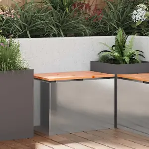 vidaXL Banc de jardin Argent 60 x 40 x 43 cm Acier galvanisé pas cher