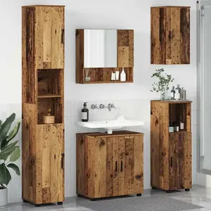 Comparateur de prix : vidaXL Ensemble de mobilier de salle de bain 5 pcs Bois ancien