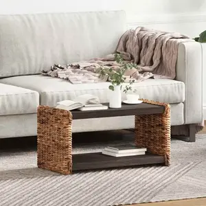 vidaXL vidaXL Table d'appoint Naturel 44.5 x 45 x 45 cm pas cher
