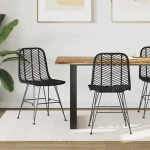 vidaXL vidaXL Chaise de salle à manger 2 pcs Noir 44,5 x 55 x 85 cm