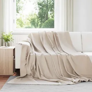 vidaXL Vidaxl Couvertures À Jeter 24 Pcs Beige 240 X 220 Cm Toison pas cher
