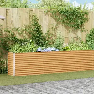 vidaXL Jardinière surélevée 485 x 50 x 68 cm Acier galvanisé pas cher