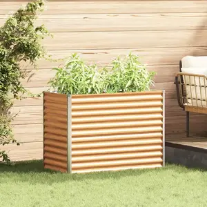 vidaXL Jardinière surélevée 98 x 50 x 68 cm Acier galvanisé pas cher