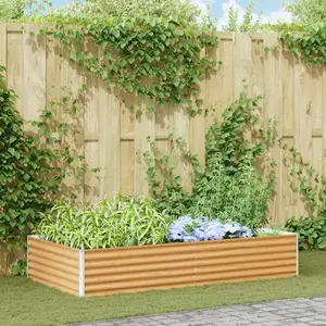 vidaXL Jardinière surélevée 195 x 100 x 36 cm Acier galvanisé pas cher