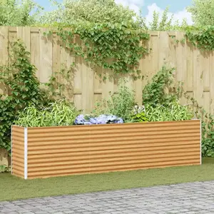 vidaXL Jardinière surélevée 290 x 50 x 68 cm Acier galvanisé pas cher