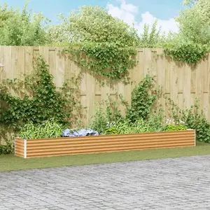 vidaXL Jardinière surélevée 390 x 50 x 36 cm Acier galvanisé pas cher