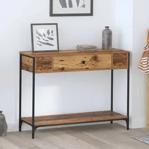 vidaXL Table console Bois ancien 100 x 34.5 x 75 cm Bois d'ingénierie pas cher