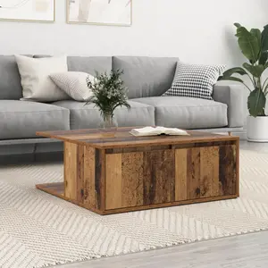vidaXL Table basse Vieux bois 80 x 80 x 31 cm Bois d'ingénierie pas cher