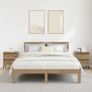vidaXL Cabinet de chevet 2 pcs chêne artisanal 40 x 35 x 50 cm pas cher