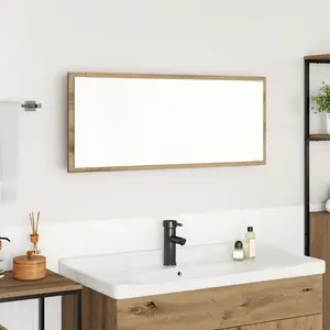 vidaXL Miroir de Salle de Bain Chêne Artisan Bois d'ingénierie, Verre pas cher