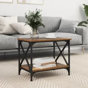 vidaXL Table d'appoint Vieux bois 55 x 38 x 45 cm Bois d'ingénierie pas cher