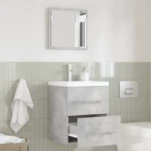 vidaXL Cabinet de salle de bain Gris Béton 41 x 38,5 x 48 cm pas cher