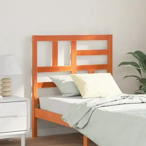 vidaXL Tête de lit Brun cire 105,5 x 4 x 104 cm Pin massif pas cher