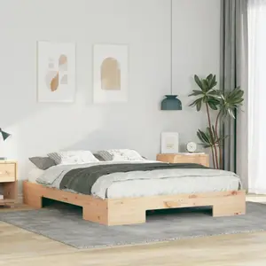 vidaXL Cadre de lit Marron 160 x 200 cm 873022 pas cher