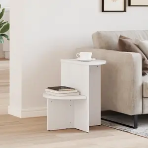 vidaXL Vidaxl Table D'appoint Blanc 50 X 40 X 50 Cm Bois De Pin Massif pas cher