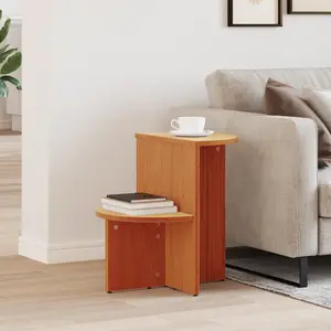 vidaXL Table basse Brun cire 50 x 40 x 50 cm Bois massif en pin pas cher