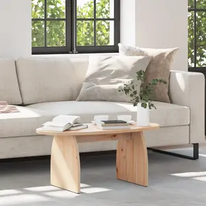 vidaXL Table basse Naturel 80 x 40 x 35 cm Bois de pin massif pas cher