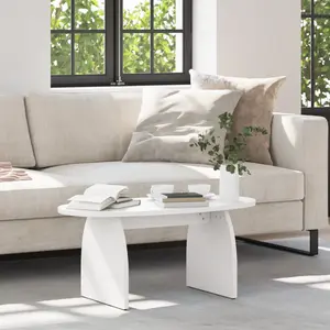 vidaXL Table basse Blanc 80 x 40 x 35 cm Bois de pin massif pas cher