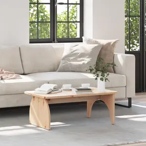 vidaXL Table basse Naturel 80 x 50 x 31 cm Bois de pin massif pas cher