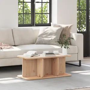 vidaXL Table basse Naturel 80 x 39.5 x 33.5 cm Bois de pin massif pas cher