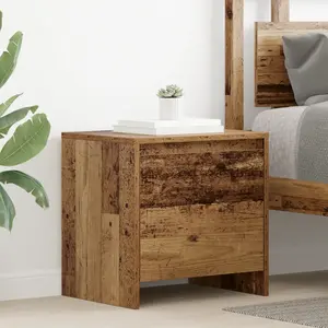 vidaXL Cabinet de chevet Vieux bois 45 x 34 x 44.5 cm pas cher