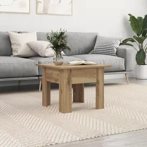 vidaXL Table Basse Chêne artisan 55 x 55 x 42 cm pas cher