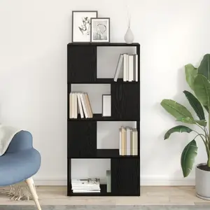 Comparateur de prix : vidaXL Vidaxl Étagère Chêne Noir Bois D'ingénierie 60 X 24 X 124 Cm