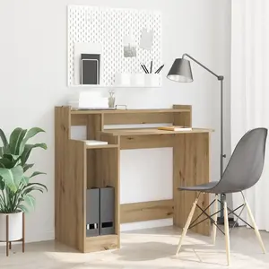 vidaXL Bureau chêne artisanal 97 x 45 x 90 cm Bois d'ingénierie pas cher