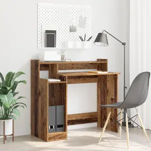 vidaXL Bureau Vieux bois 97 x 45 x 90 cm Bois d'ingénierie pas cher
