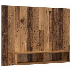 vidaXL Meuble TV mural Bois ancien 120 x 23,5 x 90 cm pas cher
