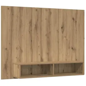 vidaXL Meuble TV mural Chêne artisan 120 x 23,5 x 90 cm pas cher