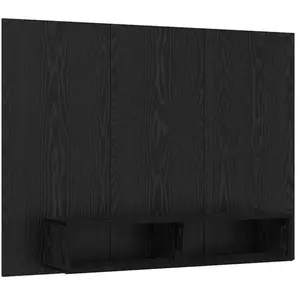 vidaXL Meuble TV mural Chêne Noir 120 x 23,5 x 90 cm Bois d'ingénierie pas cher