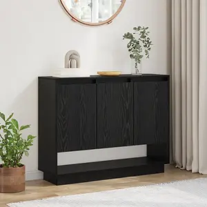 vidaXL Buffet Chêne noir 97 x 29 x 75 cm Bois d'ingénierie pas cher