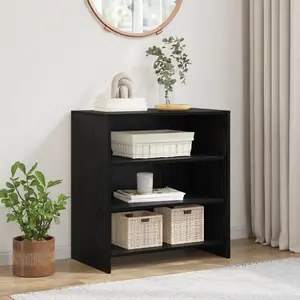 vidaXL Buffet en chêne noir 70x41x75 cm en bois d'ingénierie pas cher