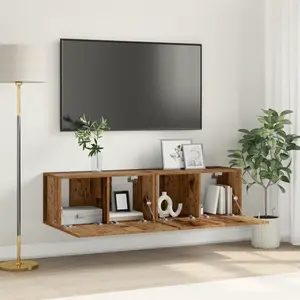 vidaXL Vidaxl Meuble Tv Bois Vieilli Bois De Récupération Solide Moyen pas cher