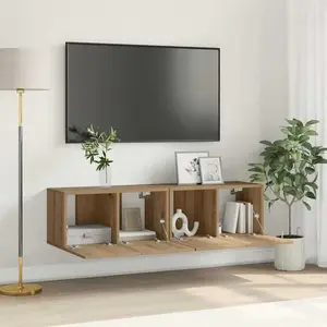 vidaXL Vidaxl Ensemble De Meubles Tv Chêne Artisan Mdf Moyen Meuble Tv pas cher