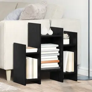 vidaXL Meuble d'appoint Chêne noir 60 x 26 x 60 cm Bois d'ingénierie pas cher