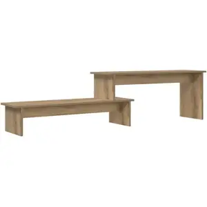 vidaXL Meuble TV chêne artisanal 180 x 30 x 43 cm Bois d'ingénierie pas cher