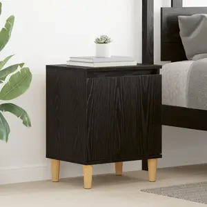 vidaXL Cabinet de chevet Chêne noir 40 x 30 x 50 cm Bois d'ingénierie pas cher
