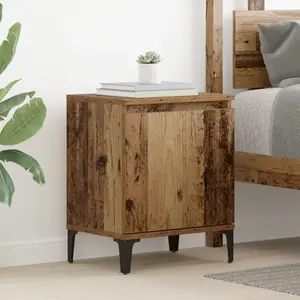 vidaXL Cabinet de chevet Bois ancien 40 x 30 x 50 cm Bois d'ingénierie pas cher