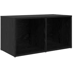 vidaXL Meuble TV avec stockage Chêne noir Bois d'ingénierie pas cher